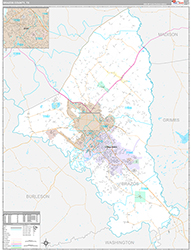 Brazos County Wall Map Premium Style 2026