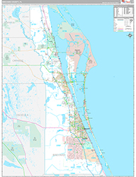 Brevard County Wall Map Premium Style 2026