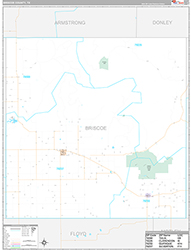 Briscoe County Wall Map Premium Style 2026