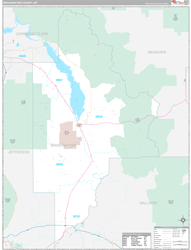 Broadwater County, MT Wall Map Premium Style 2023
