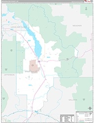 Broadwater County, MT Wall Map Premium Style 2026