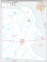 Brooks County Wall Map Premium Style 2026