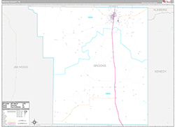 Brooks County Wall Map Premium Style 2026