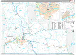 Broome County Wall Map Premium Style 2026