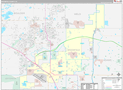 Broomfield County Wall Map Premium Style 2026