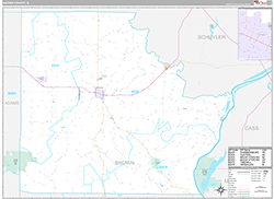 Brown County Wall Map Premium Style 2026