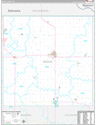 Brown County Wall Map Premium Style 2026