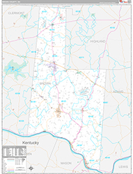 Brown County Wall Map Premium Style 2026