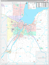 Brown County Wall Map Premium Style 2026