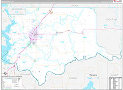 Bryan County Wall Map Premium Style 2026