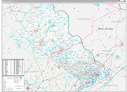Bucks County Wall Map Premium Style 2026