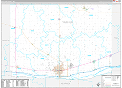 Buffalo County Wall Map Premium Style 2026