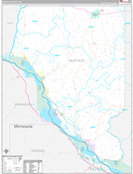 Buffalo County Wall Map Premium Style 2026