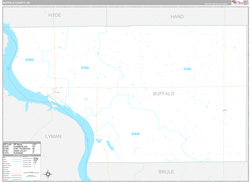 Buffalo County, SD Wall Map Premium Style 2024