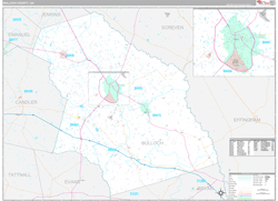 Bulloch County, GA Wall Maps - MapSales