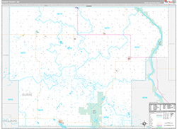 Burke County Wall Map Premium Style 2026