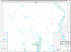 Burke County, ND Wall Map Premium Style 2023