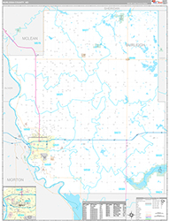 Burleigh County Wall Map Premium Style 2026