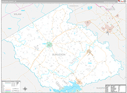 Burleson County Wall Map Premium Style 2026