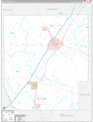 Butler County Wall Map Premium Style 2026