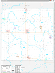 Butler County Wall Map Premium Style 2026