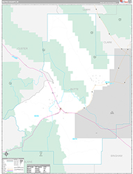 Butte County Wall Map Premium Style 2026