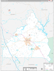 Butts County Wall Map Premium Style 2026