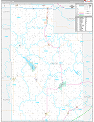 Caddo County Wall Map Premium Style 2026