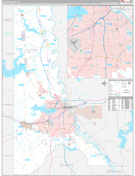 CaddoParish (County), LA Wall Map Premium Style 2023