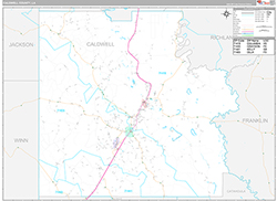 Caldwell County Wall Map Premium Style 2026