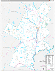 Caledonia County Wall Map Premium Style 2026