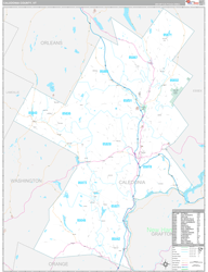 Caledonia County, VT Wall Map Premium Style 2024
