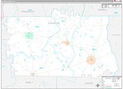 Calhoun County Wall Map Premium Style 2026
