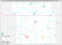 Calhoun County Wall Map Premium Style 2026