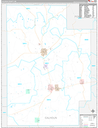 Calhoun County Wall Map Premium Style 2026