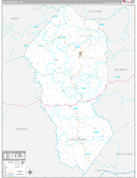 Calhoun County Wall Map Premium Style 2026