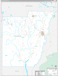 Calhoun County, FL Wall Map Premium Style 2026