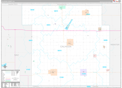 Calhoun County, IA Wall Map Premium Style 2024