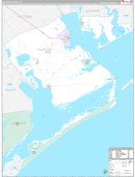 Calhoun County, TX Wall Map Premium Style 2024