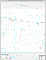 Callahan County Wall Map Premium Style 2026