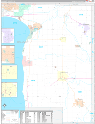 Calumet County, WI Wall Map Premium Style 2024