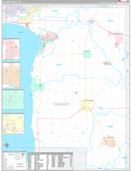 Calumet County, WI Wall Map Premium Style 2026