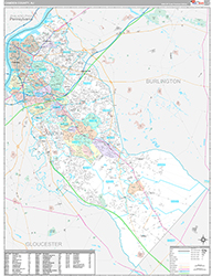 Camden County Wall Map Premium Style 2026