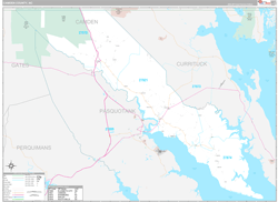 Camden County, NC Wall Map Premium Style 2024
