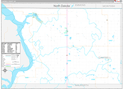 Campbell County Wall Map Premium Style 2026
