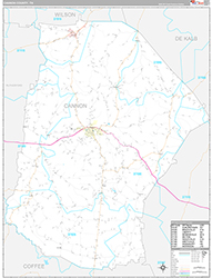 Cannon County Wall Map Premium Style 2026