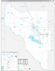 Canyon County, ID Wall Map Premium Style 2024