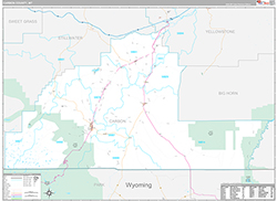 Carbon County Wall Map Premium Style 2026