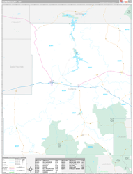 Carbon County, WY Wall Map Premium Style 2024