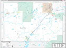 Carlton County Wall Map Premium Style 2026